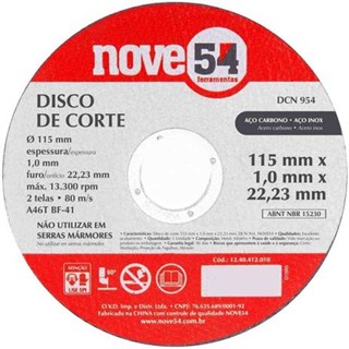 DISCO CORTE 115,0 X 1,0 X 22,23 NOVE54