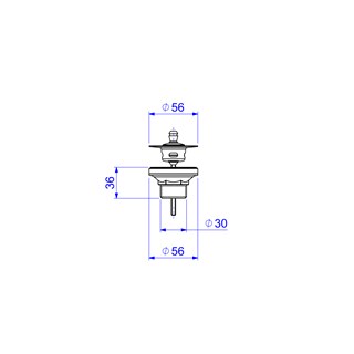 Válvula de escoamento para lavatório cuba e bidê - 1602.C DECA